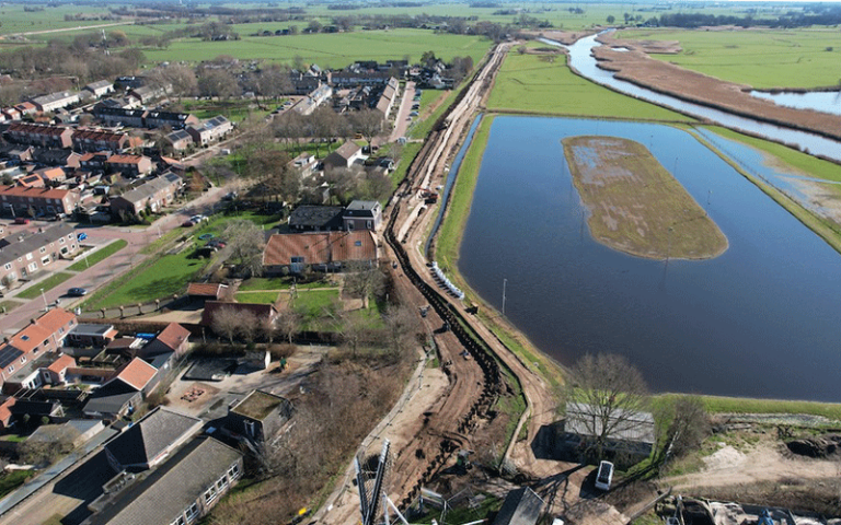 dijkversterking Hasselt met Z damwand