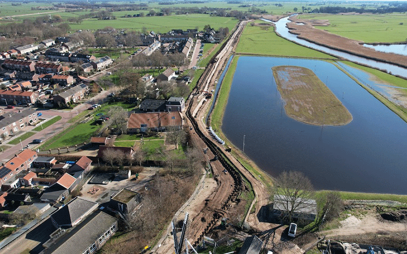 dijkversterking Hasselt met Z damwand