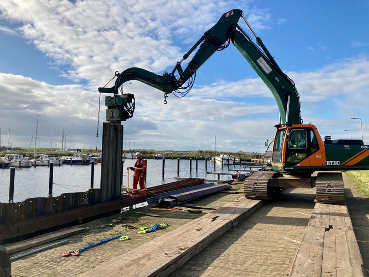 inbrengtechnieken trillen stalen damwand